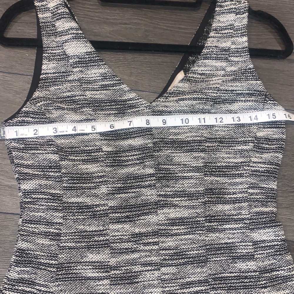 Banana Republic Marled Tweed Fit and Flare Tank Dress Size 4 Black/Cream - Picture 10 of 11